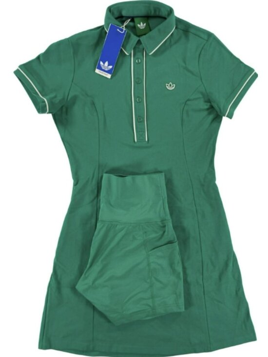 adidas Dresses & Skirts - Adidas Golf Dress Polo With Shorts Sport Court Green Comfy KB8607 Wmn's Sz 4 NEW